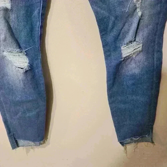 P3005 7famk the ankle skinny size 29 light wash denim distressed - Picture 4 of 6
